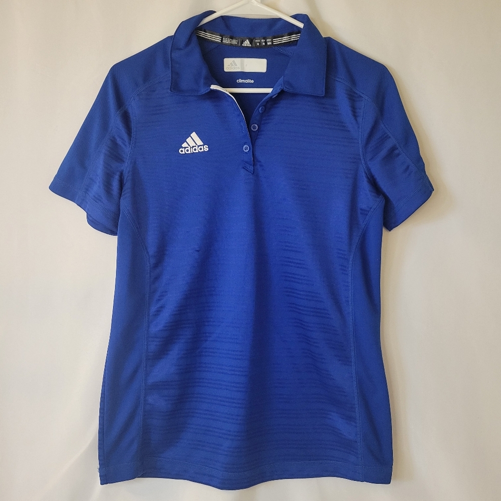 Adidas Blue Polo with Embroidered Logo